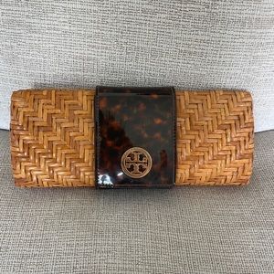 Tory Burch Raffia Woven clutch